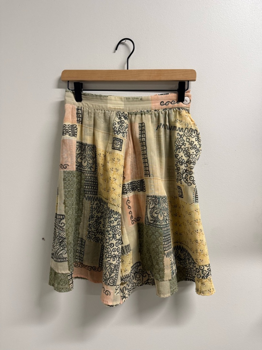 90s Patchwork Boho Culottes